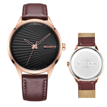 BESSERON 2020 MOQ 100 trendy design 316L stainless steel japan movement 3D logo oem wrist watch for men